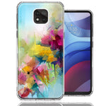 For Motorola Moto G Power 2021 Watercolor Flowers Abstract Spring Colorful Floral Painting Phone Case Cover