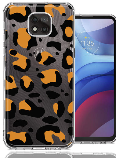 Motorola Moto G Power 2021 Classic Animal Wild Leopard Jaguar Print Double Layer Phone Case Cover
