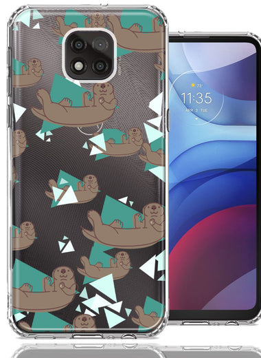 Motorola Moto G Power 2021 Cute Otter Design Double Layer Phone Case Cover