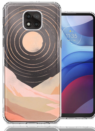 Motorola Moto G Power 2021 Desert Mountains Design Double Layer Phone Case Cover