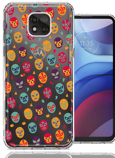 Motorola Moto G Power 2021 Lucha Libre Masks Design Double Layer Phone Case Cover