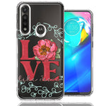 Motorola Moto G Power Love Like Jesus Flower Text Christian Double Layer Phone Case Cover