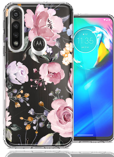For Motorola Moto G Power 2020 Soft Pastel Spring Floral Flowers Blush Lavender Phone Case Cover