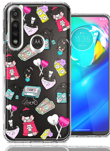 Motorola Moto G Power Valentine's Day Candy Feels like Love Hearts Double Layer Phone Case Cover