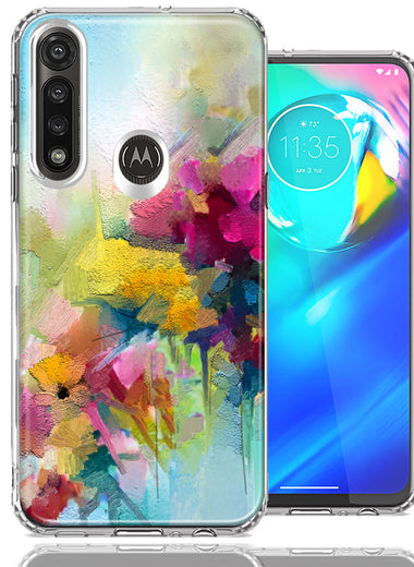For Motorola Moto G Power 2020 Watercolor Flowers Abstract Spring Colorful Floral Painting Phone Case Cover