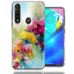For Motorola Moto G Power 2020 Watercolor Flowers Abstract Spring Colorful Floral Painting Phone Case Cover