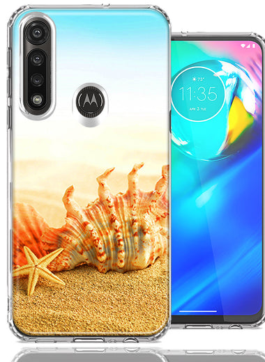 Motorola Moto G Power Beach Shell Design Double Layer Phone Case Cover