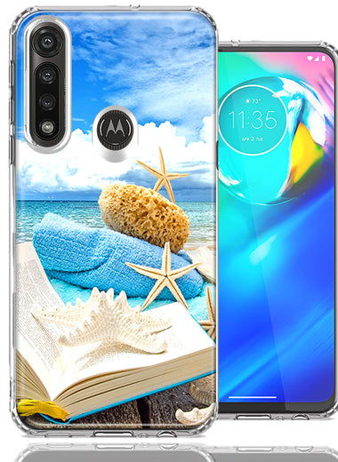 Motorola Moto G Power Beach Reading Design Double Layer Phone Case Cover