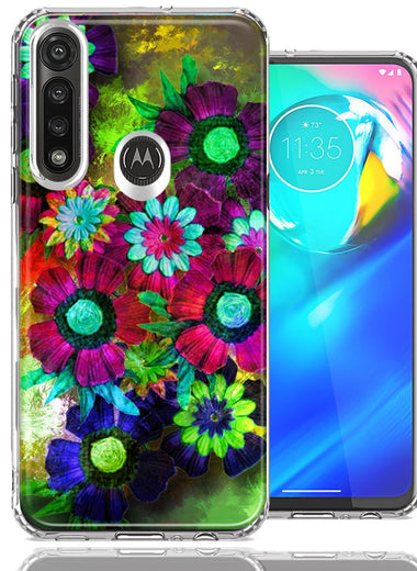 Motorola G Power Colorful Daisies Design Double Layer Phone Case Cover