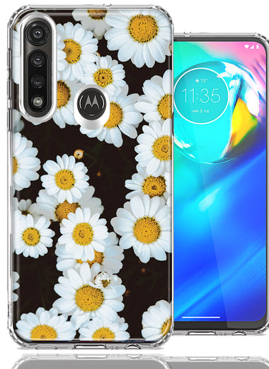 Motorola G Power Cute Daisy Flower Design Double Layer Phone Case Cover