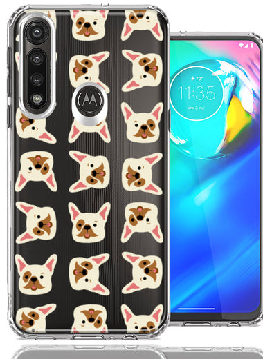 Motorola Moto G Power Frenchie Bulldog Polkadots Design Double Layer Phone Case Cover