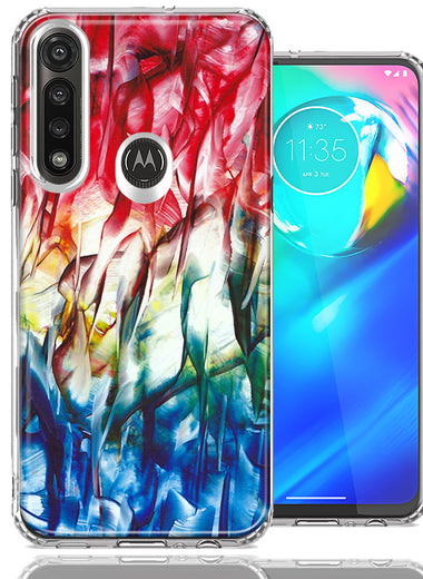 Motorola Moto G Power Land Sea Abstract Design Double Layer Phone Case Cover