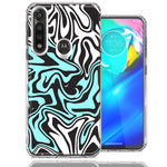 Motorola Moto G Power Mint Black Abstract Design Double Layer Phone Case Cover
