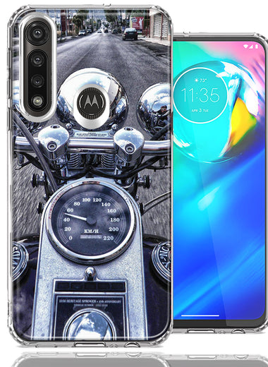 Motorola Moto G Power Motorcycle Chopper Design Double Layer Phone Case Cover