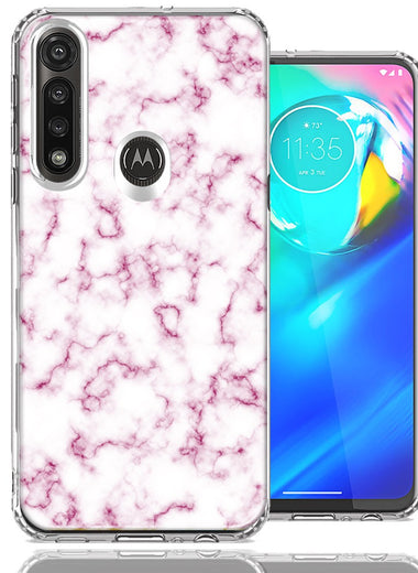 Motorola Moto G Power Pink Marble Design Double Layer Phone Case Cover