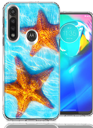 Motorola G Power Ocean Starfish Design Double Layer Phone Case Cover