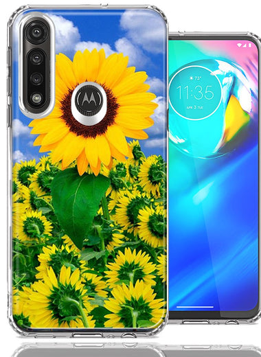 Motorola G Power Sunflowers Design Double Layer Phone Case Cover