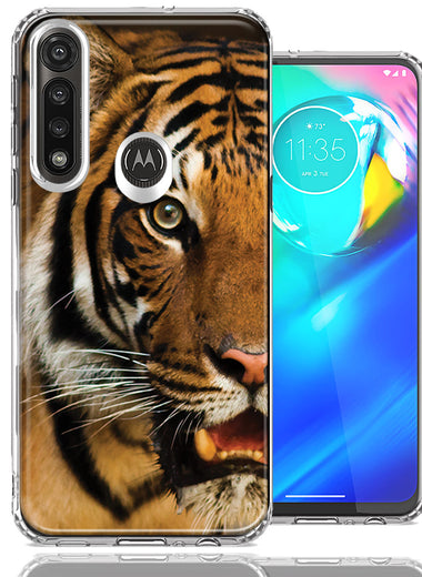Motorola G Power Tiger Face Design Double Layer Phone Case Cover