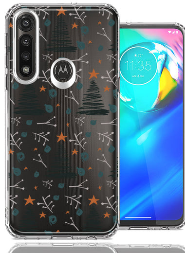 Motorola Moto G Power Holiday Christmas Trees Design Double Layer Phone Case Cover