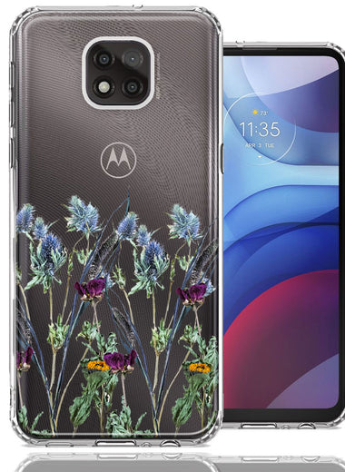 Motorola Moto G Power 2021 Country Dried Flowers Design Double Layer Phone Case Cover