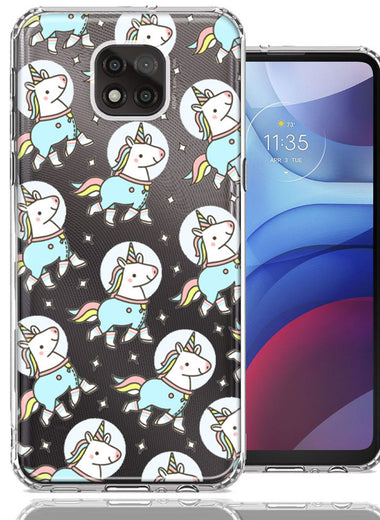 Motorola Moto G Power 2021 Space Unicorns Design Double Layer Phone Case Cover