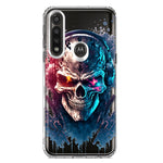 Motorola Moto G Power Cyberpunk Machine Headphones Skull Double Layer Phone Case Cover