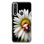 Motorola Moto G Power Cute White Daisy Red Ladybug Double Layer Phone Case Cover