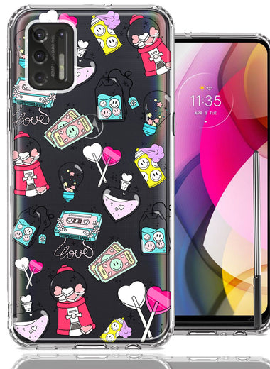 Motorola Moto G Stylus 2021 Valentine's Day Candy Feels like Love Hearts Double Layer Phone Case Cover