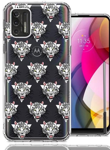 Motorola Moto G Stylus 2021 Fierce Tiger Polkadots Design Double Layer Phone Case Cover