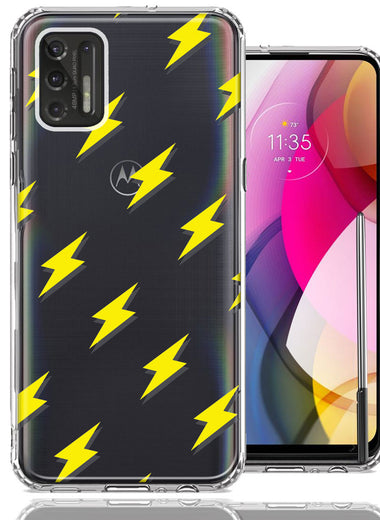 Motorola Moto G Stylus 2021 Electric Lightning Bolts Design Double Layer Phone Case Cover