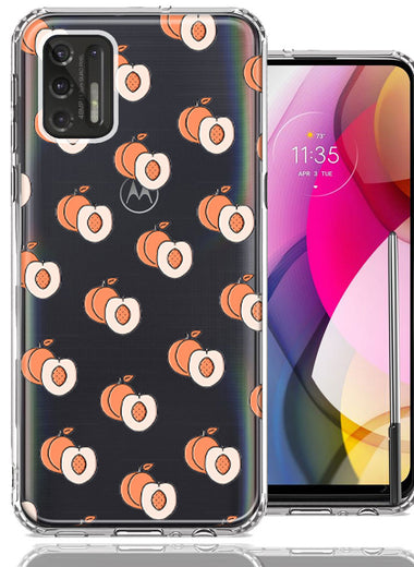Motorola Moto G Stylus 2021 Polka Dot Peaches Design Double Layer Phone Case Cover