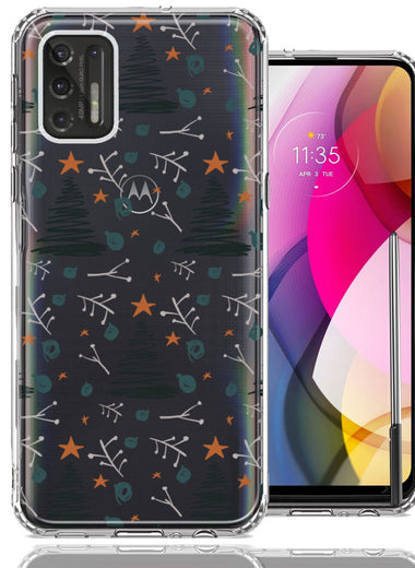 Motorola Moto G Stylus 2021 Holiday Christmas Trees Design Double Layer Phone Case Cover