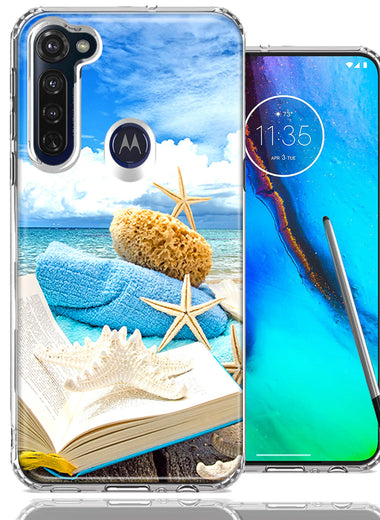 Motorola Moto G stylus Beach Reading Design Double Layer Phone Case Cover