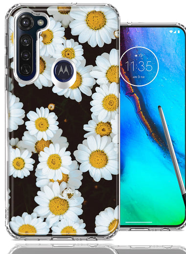 Motorola Moto G stylus Cute Daisy Flower Design Double Layer Phone Case Cover