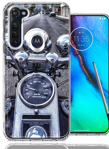 Motorola Moto G stylus Motorcycle Chopper Design Double Layer Phone Case Cover