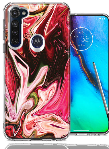 Motorola Moto G stylus Pink Abstract Design Double Layer Phone Case Cover