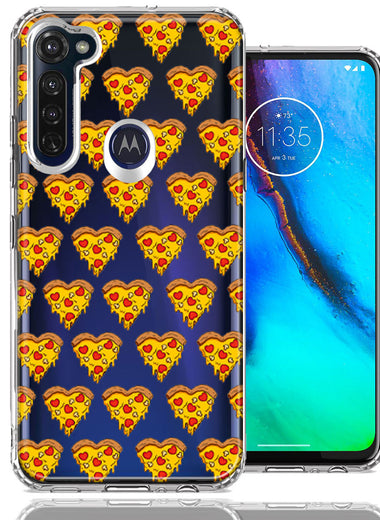 Motorola Moto G Stylus Pizza Hearts Polka dots Design Double Layer Phone Case Cover