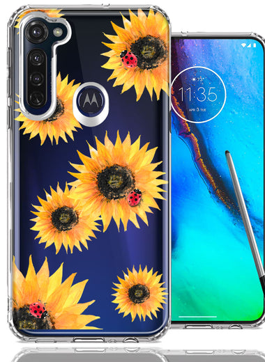 Motorola Moto G stylus Sunflower Ladybug Design Double Layer Phone Case Cover