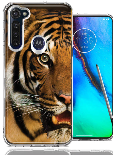 Motorola Moto G stylus Tiger Face Design Double Layer Phone Case Cover