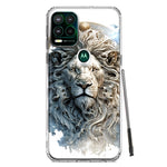 Motorola Moto G Stylus 5G Abstract Lion Sculpture Hybrid Protective Phone Case Cover