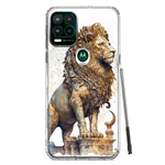 Motorola Moto G Stylus 5G Ancient Lion Sculpture Hybrid Protective Phone Case Cover