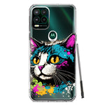 Motorola Moto G Stylus 5G Cool Cat Oil Paint Pop Art Hybrid Protective Phone Case Cover