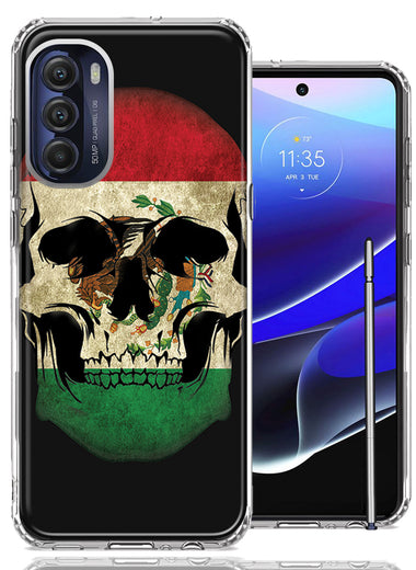 Motorola Moto G Stylus 5G 2022 Mexico Flag Skull Double Layer Phone Case Cover
