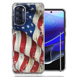 Motorola Moto G Stylus 5G 2022 Vintage USA Flag Double Layer Phone Case Cover