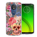 For Motorola G7 Power/E5 Plus Indie Spring Peace Skull Feathers Floral Butterfly Flowers Phone Case Cover