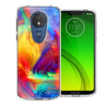 Motorola Moto G7 Power SUPRA Feather Paint Design Double Layer Phone Case Cover