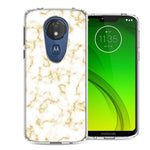 Motorola Moto G7 Power SUPRA Gold Marble Design Double Layer Phone Case Cover