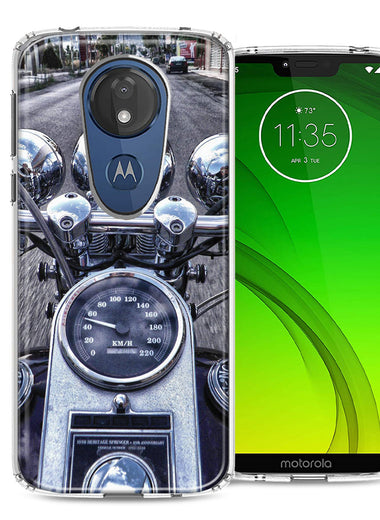 Motorola Moto G7 Power SUPRA Motorcycle Chopper Design Double Layer Phone Case Cover