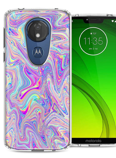 Motorola Moto G7 Power SUPRA Paint Swirl Design Double Layer Phone Case Cover