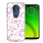 Motorola Moto G7 Power SUPRA Pink Marble Design Double Layer Phone Case Cover